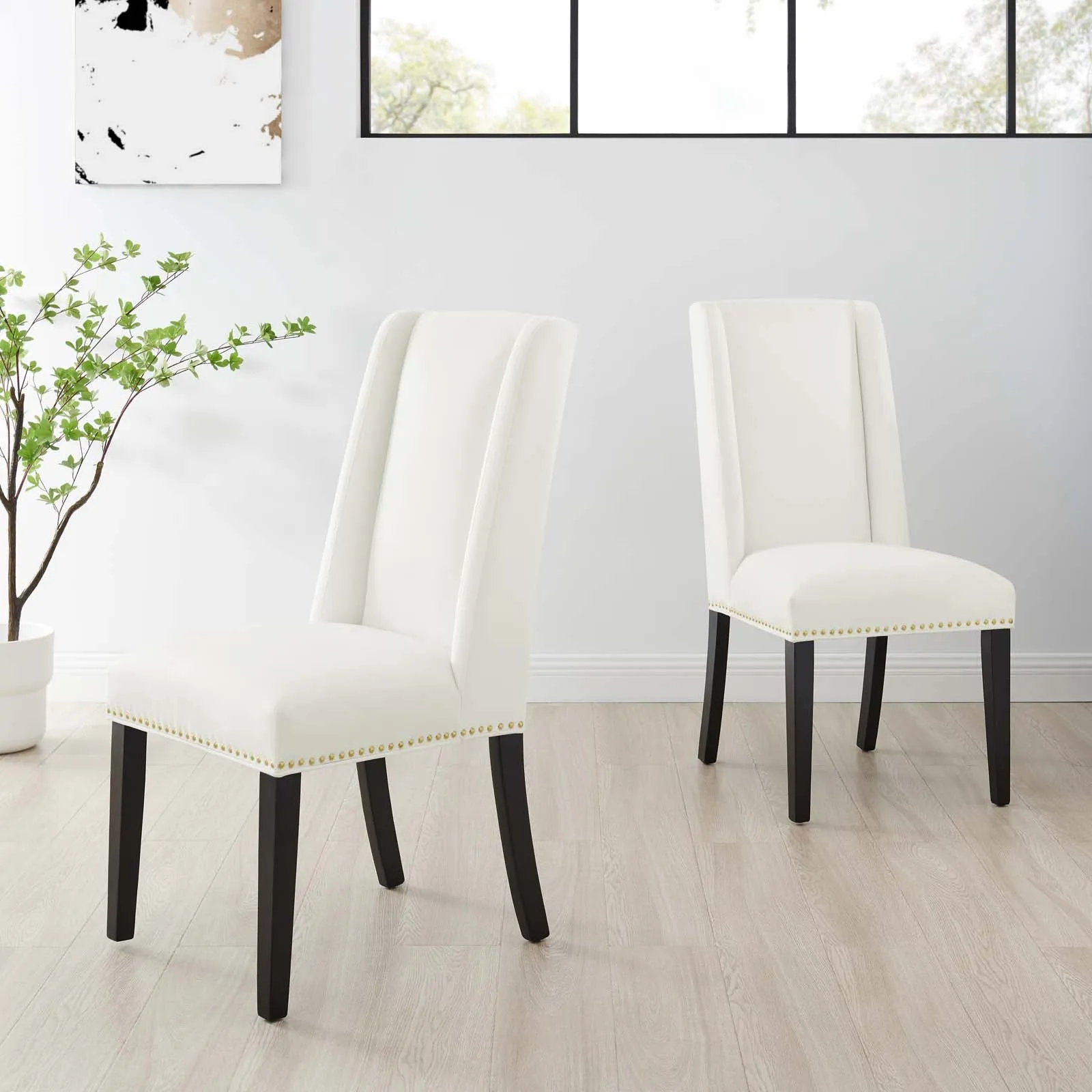 Baron Performance Velvet Dining Chairs - Set of 2 by Modway