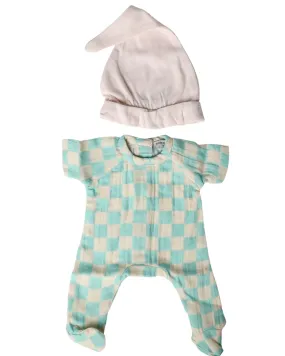 Check Jumpsuit and Beanie | Seafoam