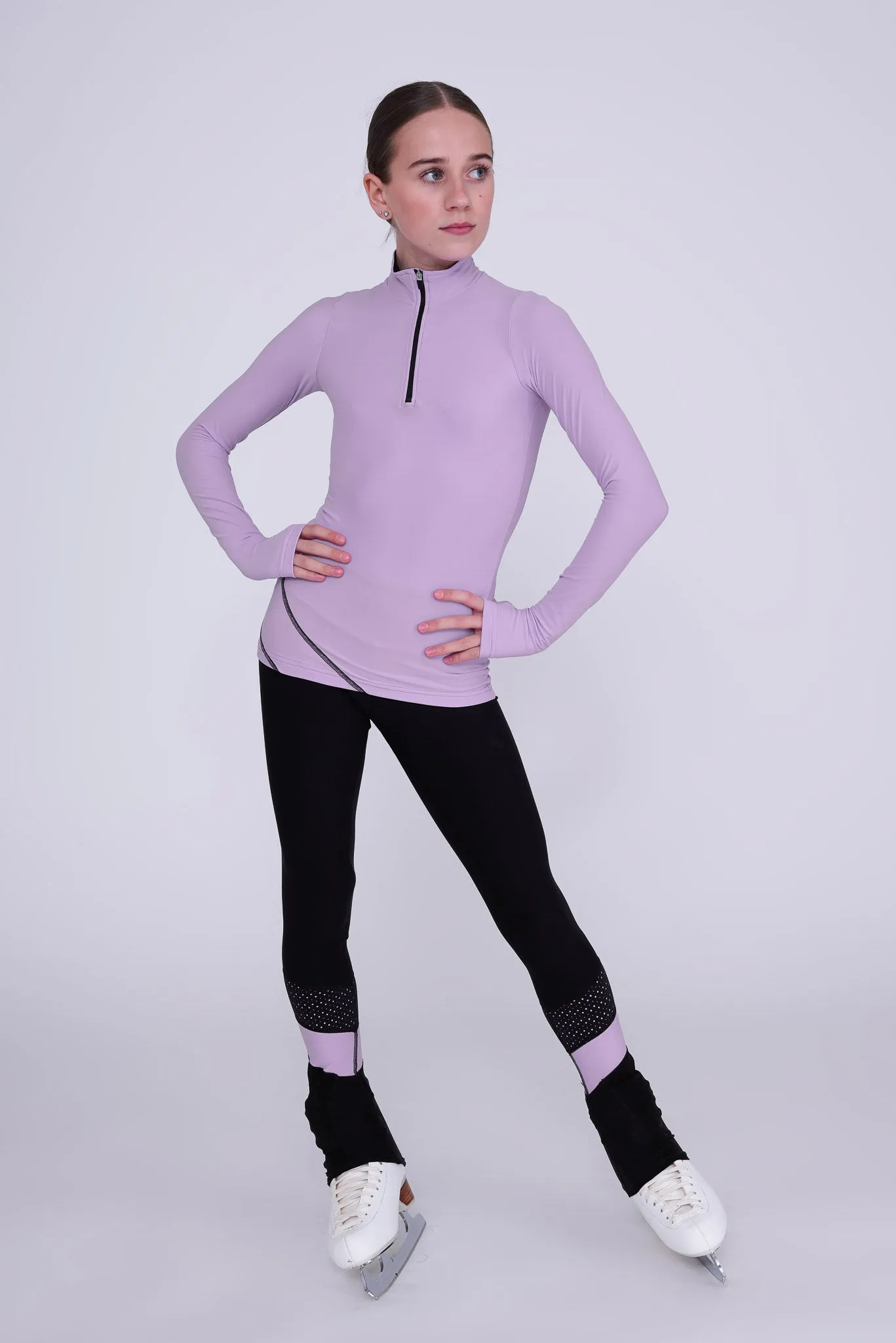 Desire Half-Zip Top in Amethyst