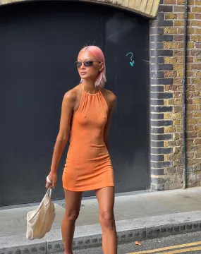 Jedida Mini Dress in Orange