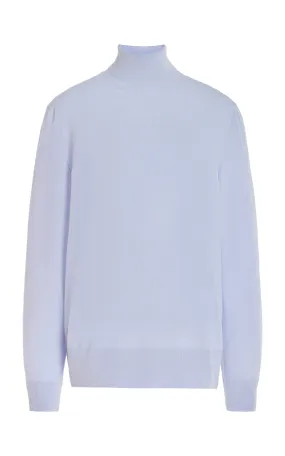 Jermaine Knit Turtleneck in Halogen Blue Merino Wool