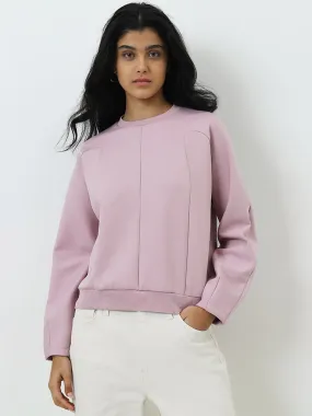 LOV Dusty Pink Textured Sweatshirt