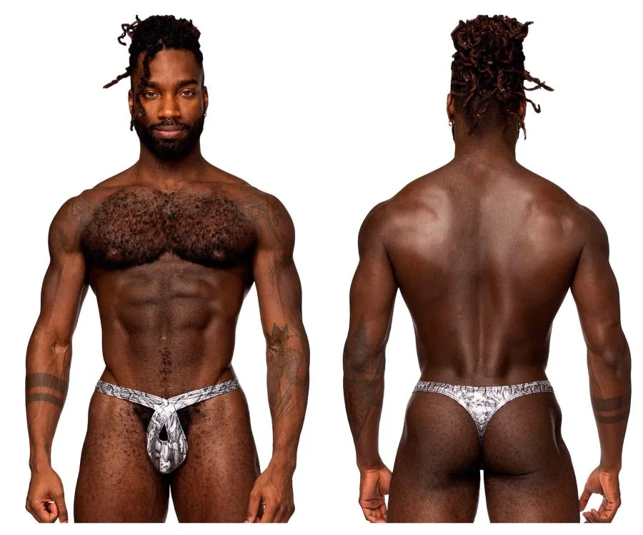 Male Power 409-282 S-naked Criss Cross Thong Black-Blue