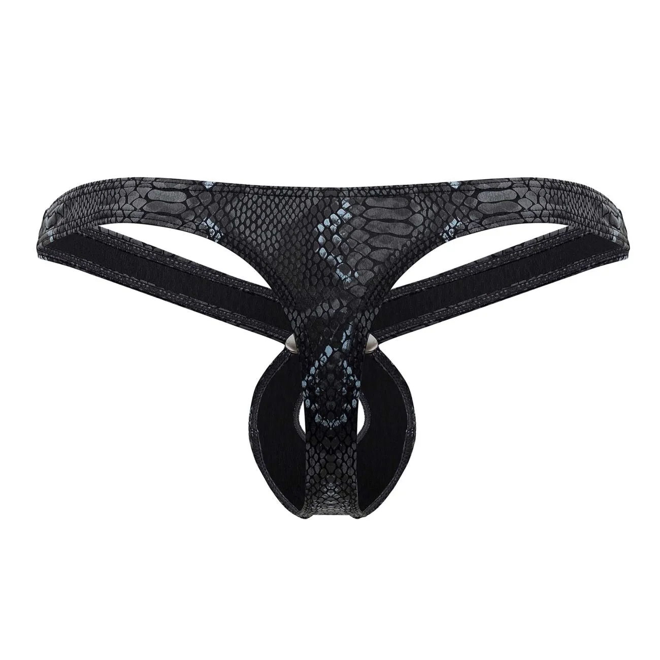 Male Power 409-282 S-naked Criss Cross Thong Black-Blue