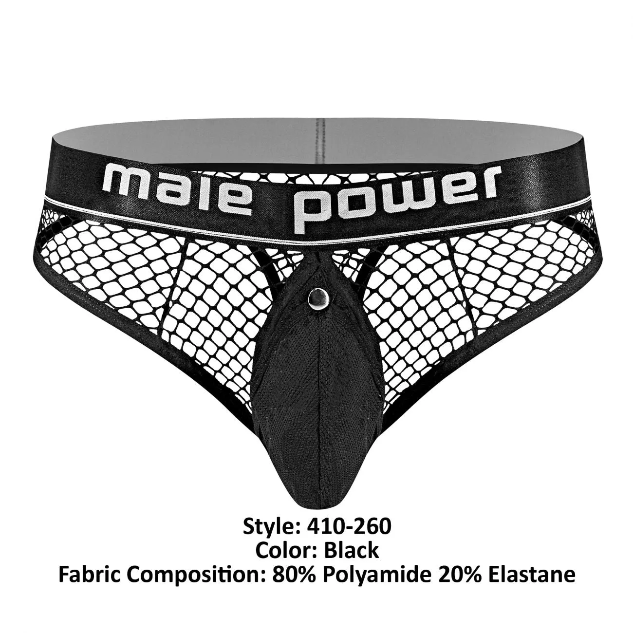 Male Power 410-260 Cockpit C-Ring Thong Black