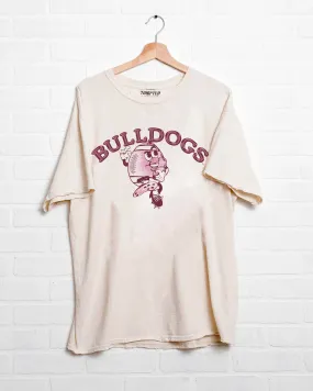 Mississippi State Bulldogs Football Run Off White Thrifted Tee