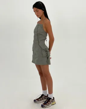 MOTEL X JACQUIE Schmidt Mini Dress in Grey