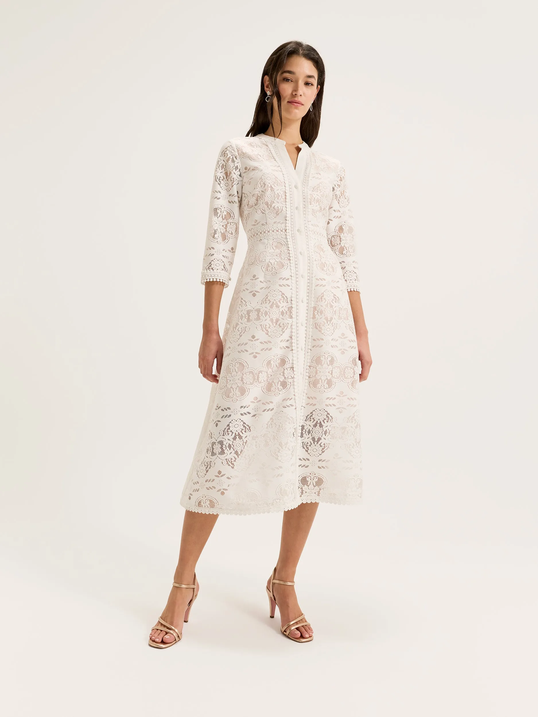 Nostalgia Lace Shirtdress