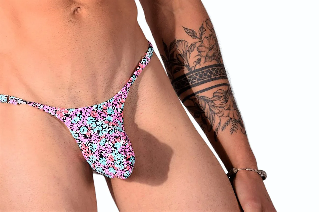 SMU Mens Fresh Bouquet  Swim Tanning O-Ring Thong 100642 MX9