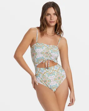 Summerside Drew Bandeau One-Piece Swimsuit - Salt Crystal